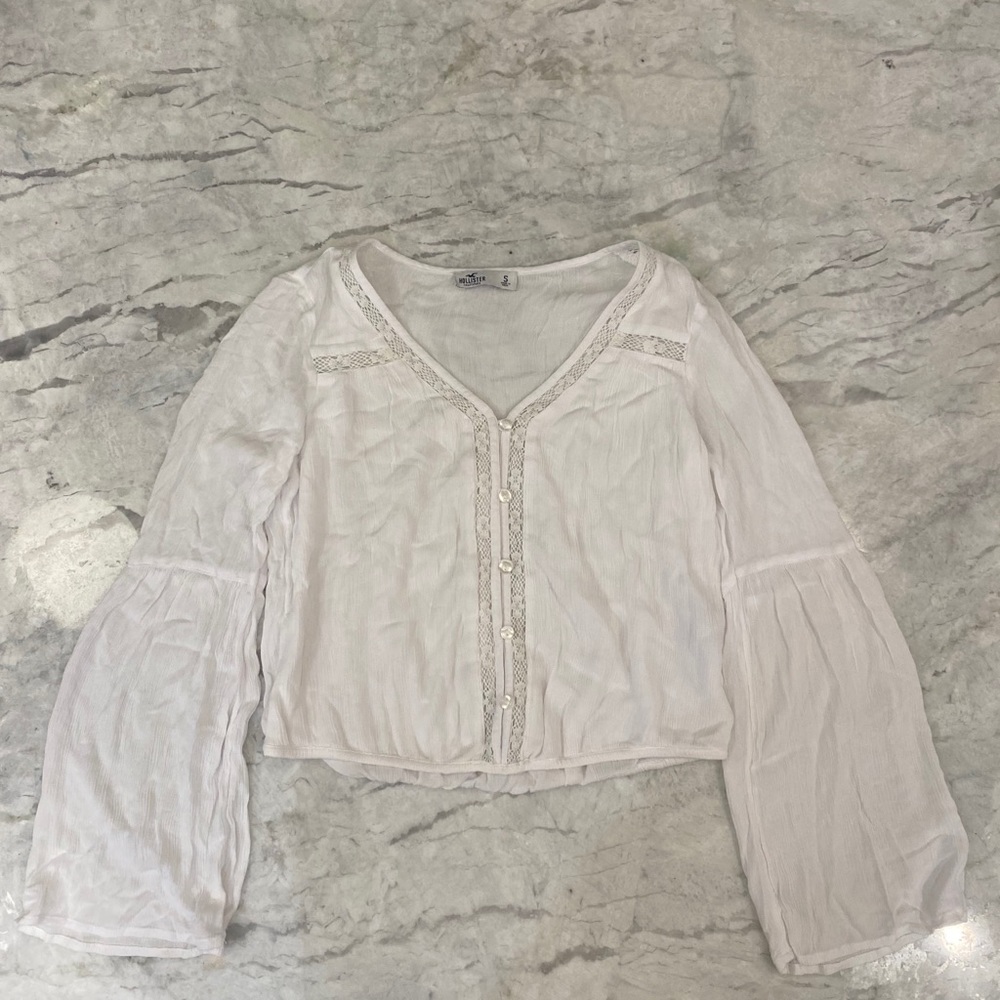 Hollister Juniors Small White Blouse